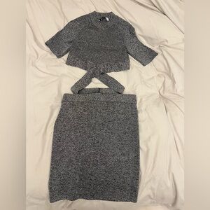 Alexander wang criss cross crop top matching set